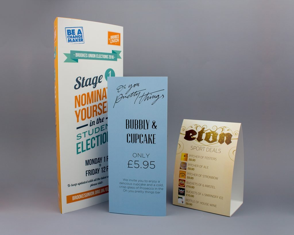 Table Tents Printing Eccles 